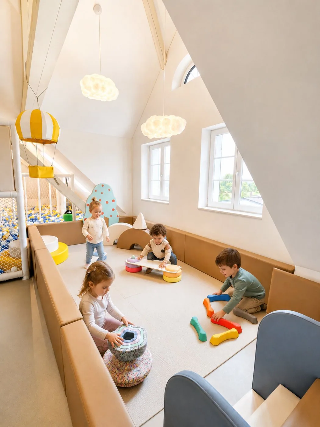Bällebad im Indoor-Spielplatz