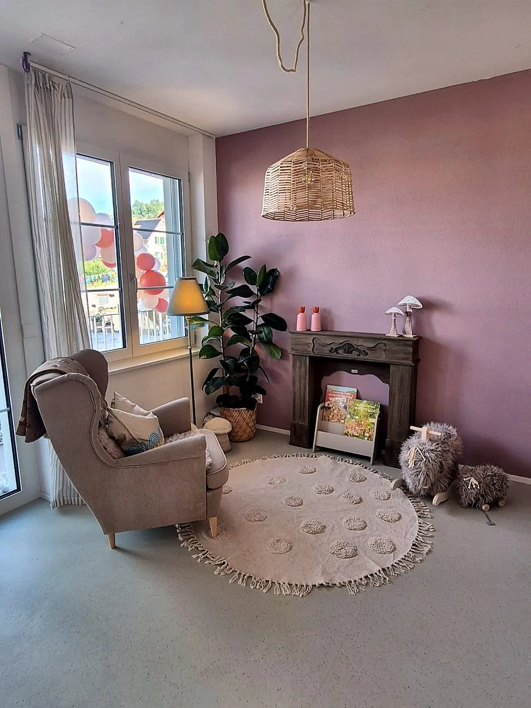 Leseecke an der Wand