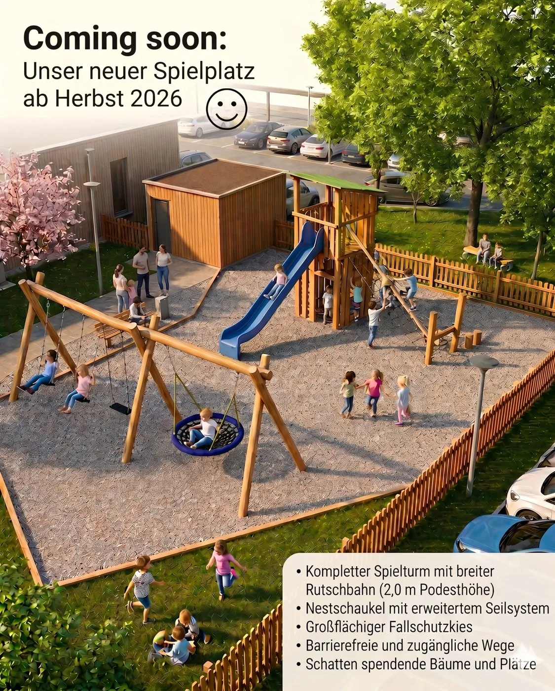 Visualisierung des neuen Spielplatzes der Kita Weinfelden